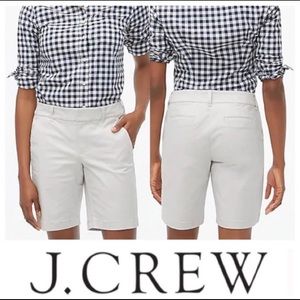 J. Crew Stretch White City Fit Bermuda Shorts 8